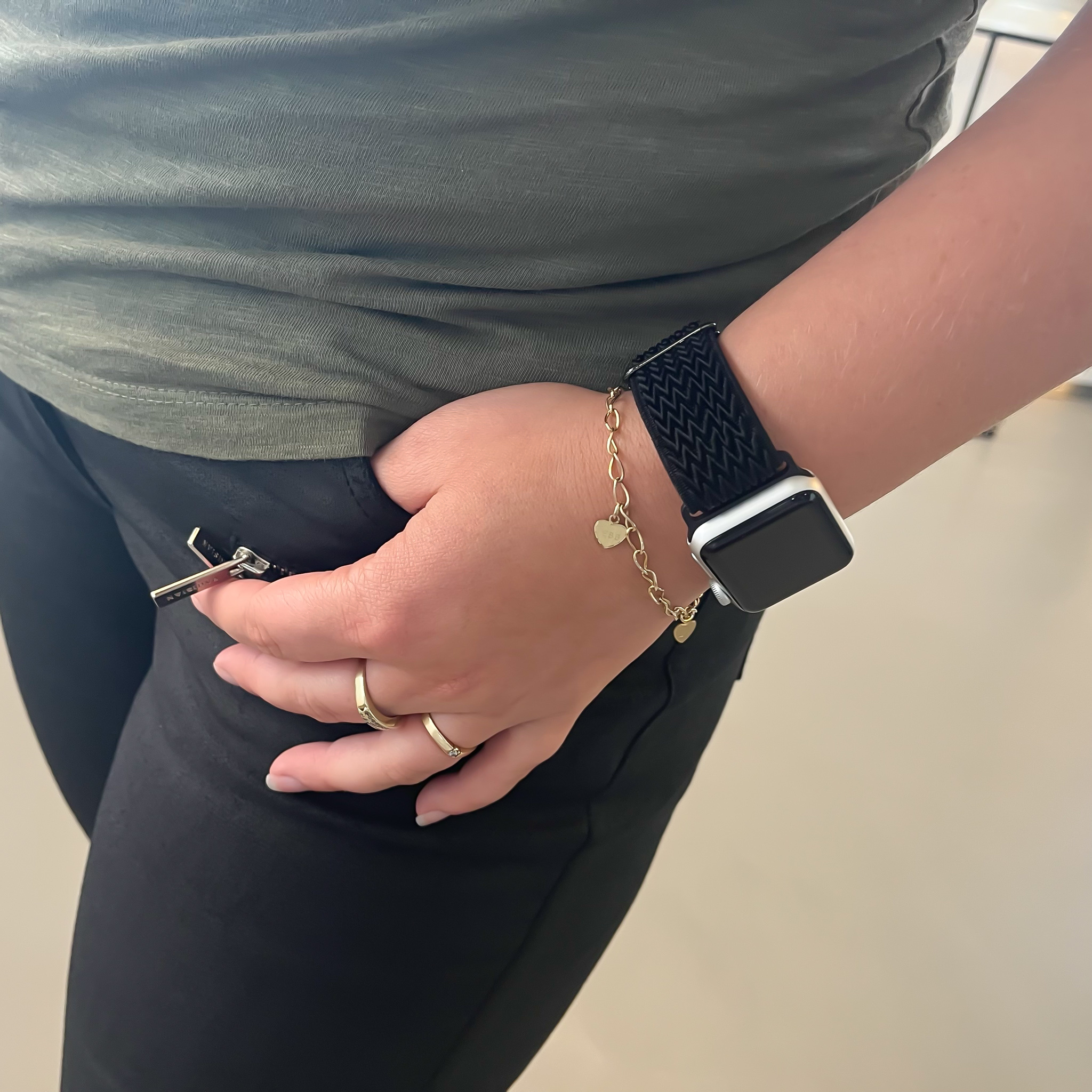 Cinturino solista in nylon per Apple Watch - nero