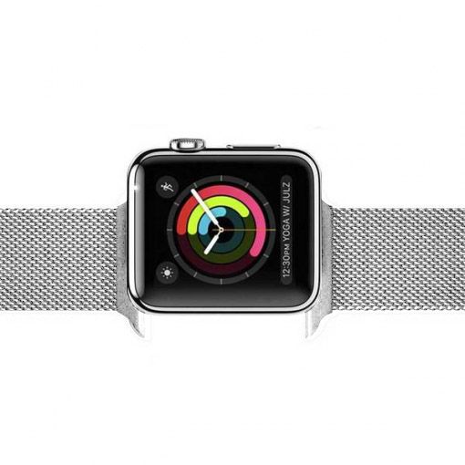 Cinturino loop in maglia milanese per Apple Watch - argento