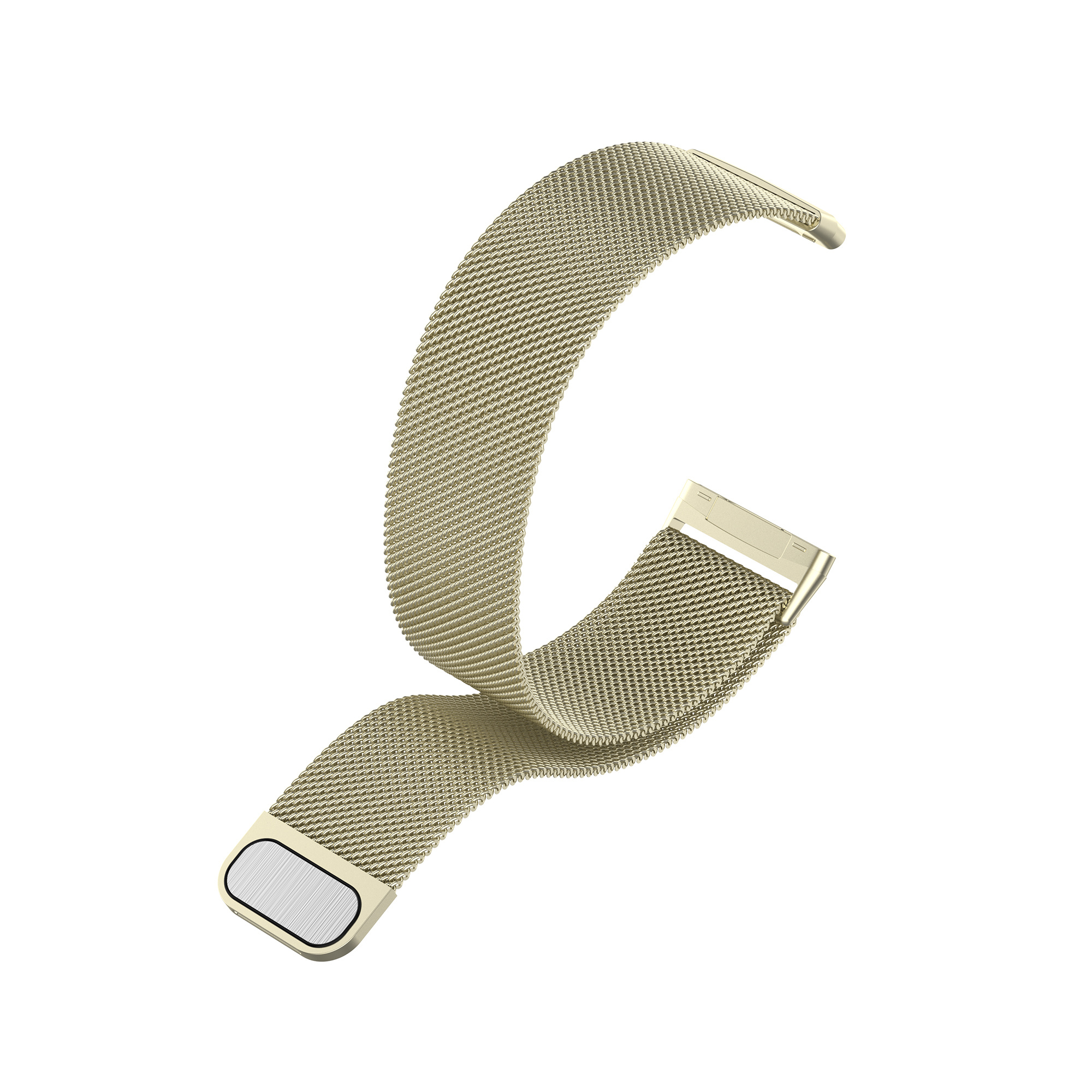 Cinturino loop in maglia milanese per Fitbit Versa 3 / Sense - champagne