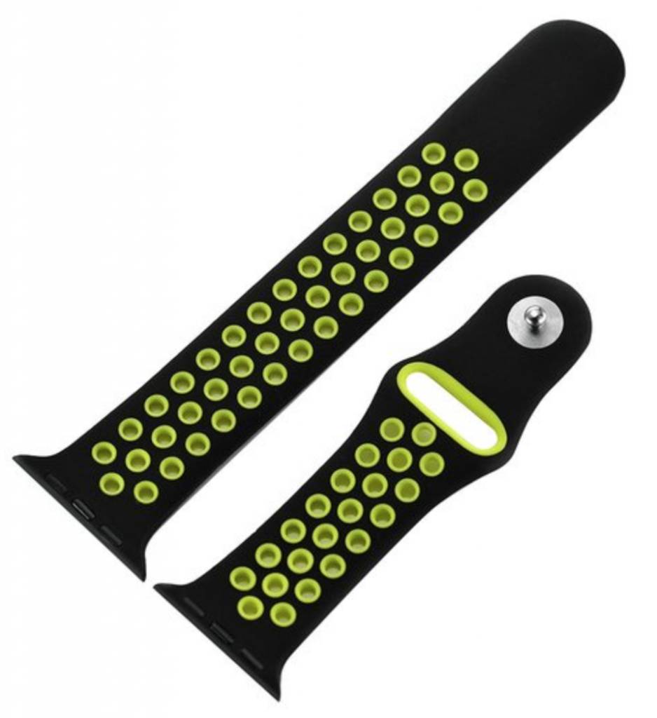Cinturino doppio sport per Apple Watch - nero giallo
