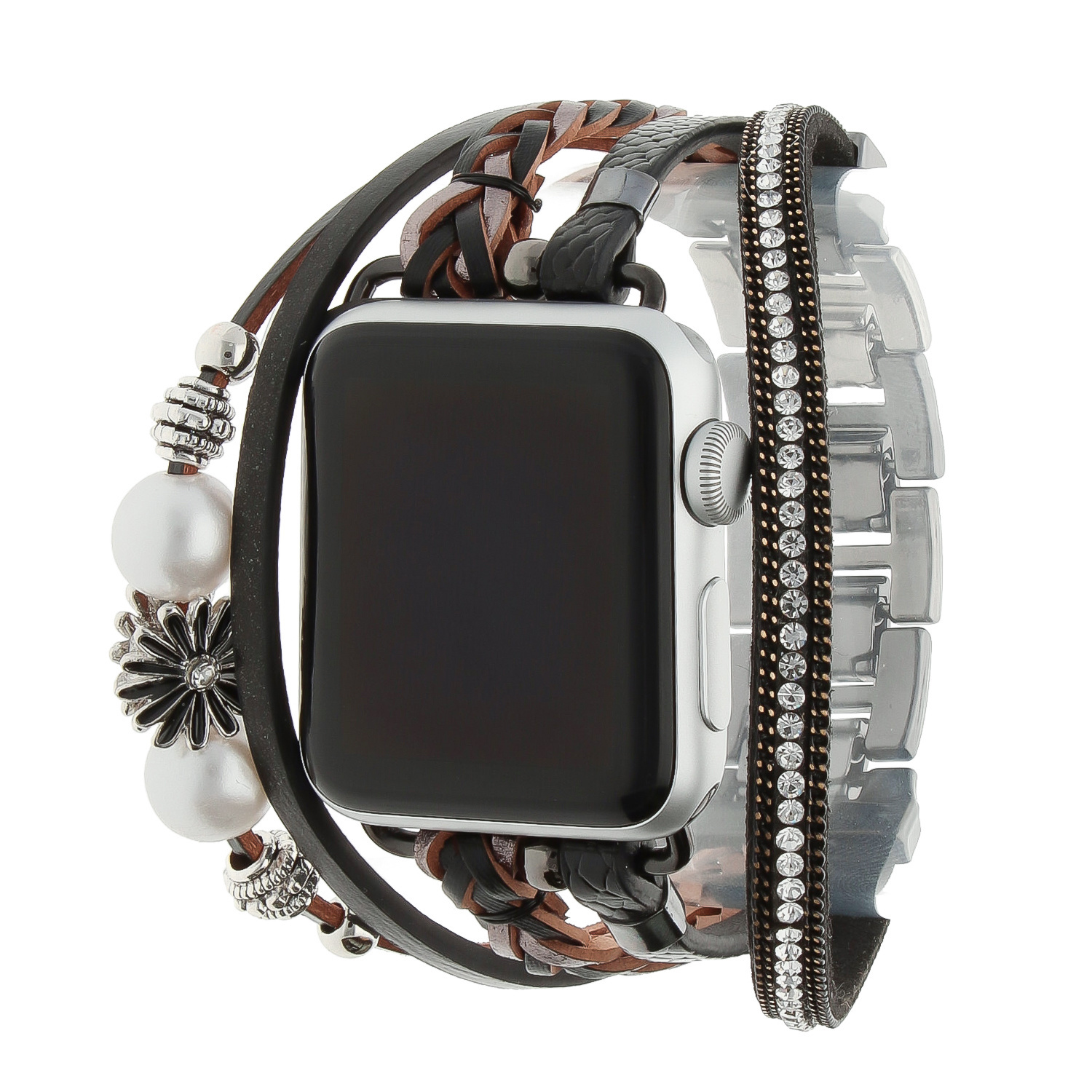 Cinturino gioielli Apple Watch – Liz nero