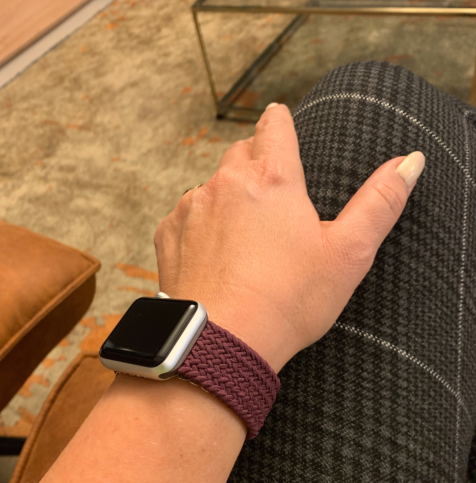 Cinturino Solo intrecciato in nylon per Apple Watch - ciliegia