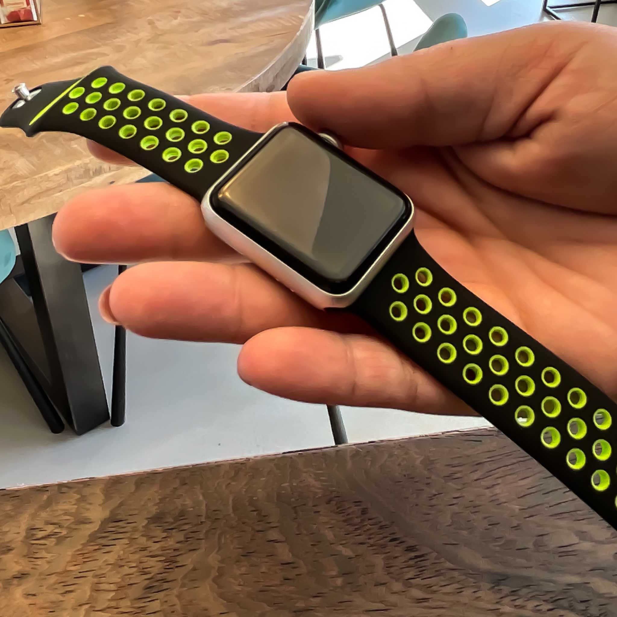 Cinturino doppio sport per Apple Watch - nero verde