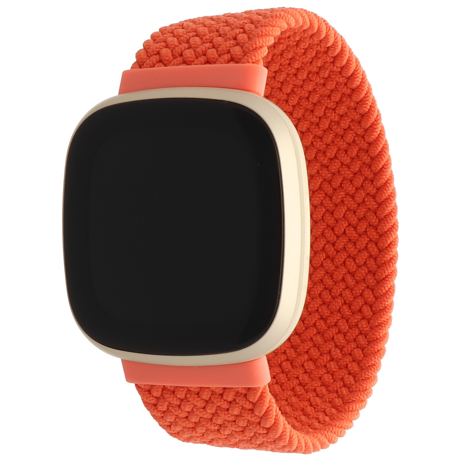 Cinturino Solo intrecciato in nylon per Fitbit Versa 3 / Sense - arancione elettricoelettrico