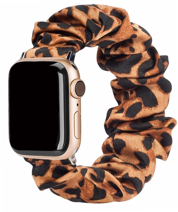 Cinturino elastico in nylon per Apple Watch - marrone pantera