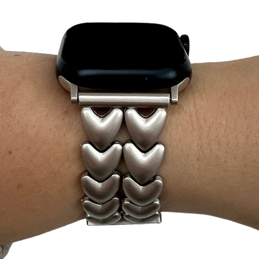 Cinturino a maglie in acciaio a forma di cuore per Apple Watch - galassia