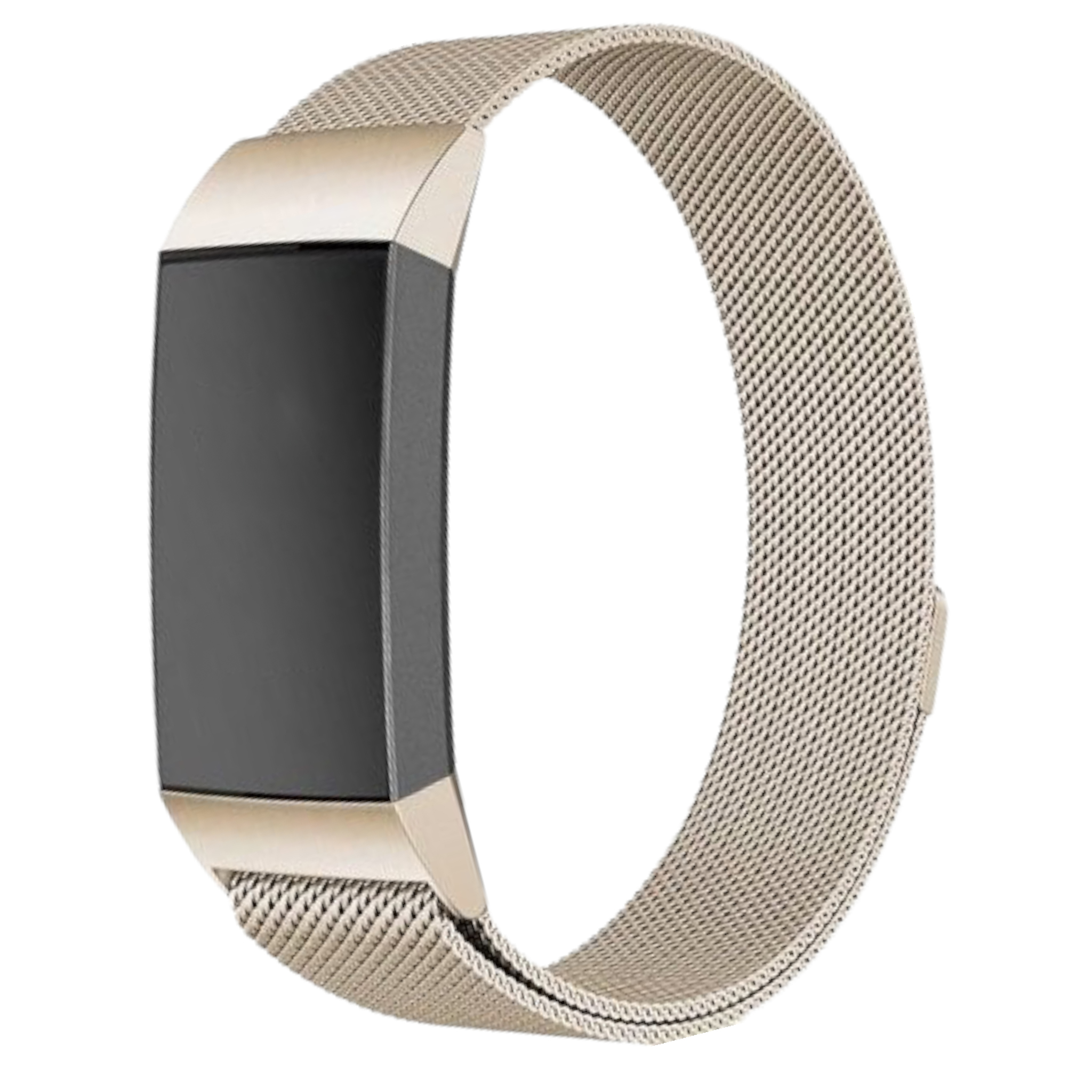 Cinturino loop in maglia milanese per Fitbit Charge 3 & 4 - champagne