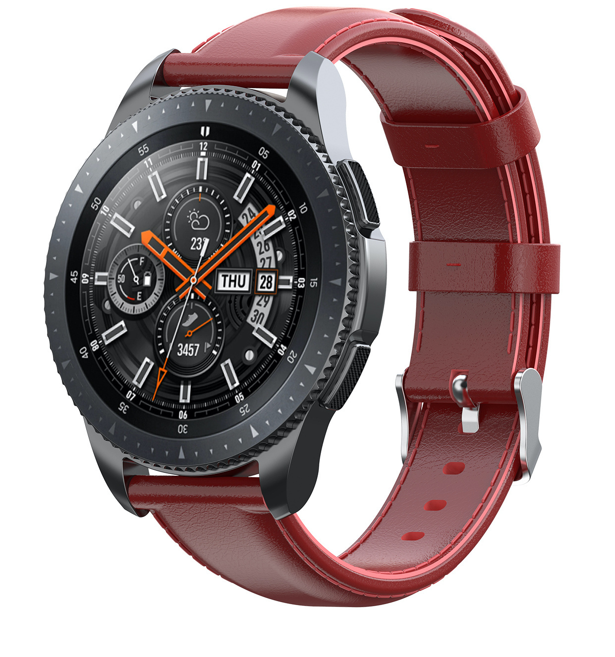 Cinturino in pelle per Samsung Galaxy Watch - rosso