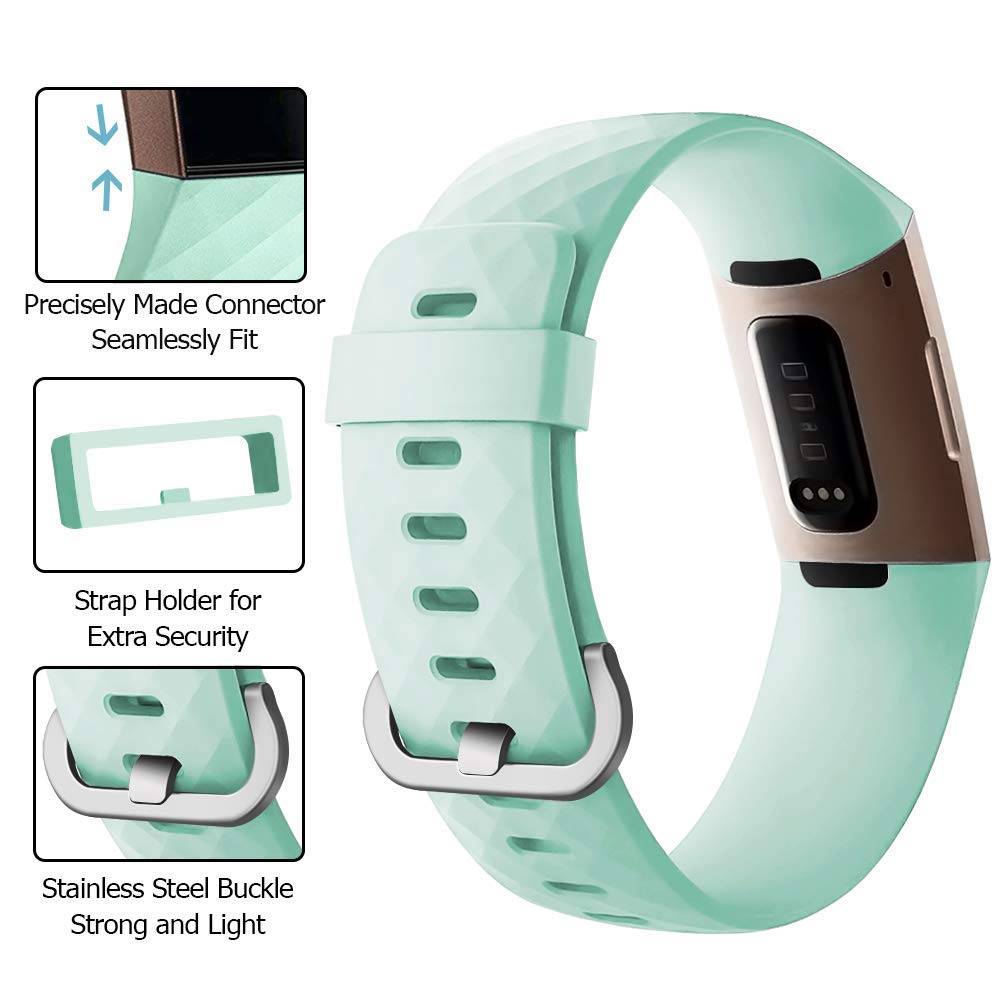 Cinturino sport waffle per Fitbit Charge 3 & 4 - verde