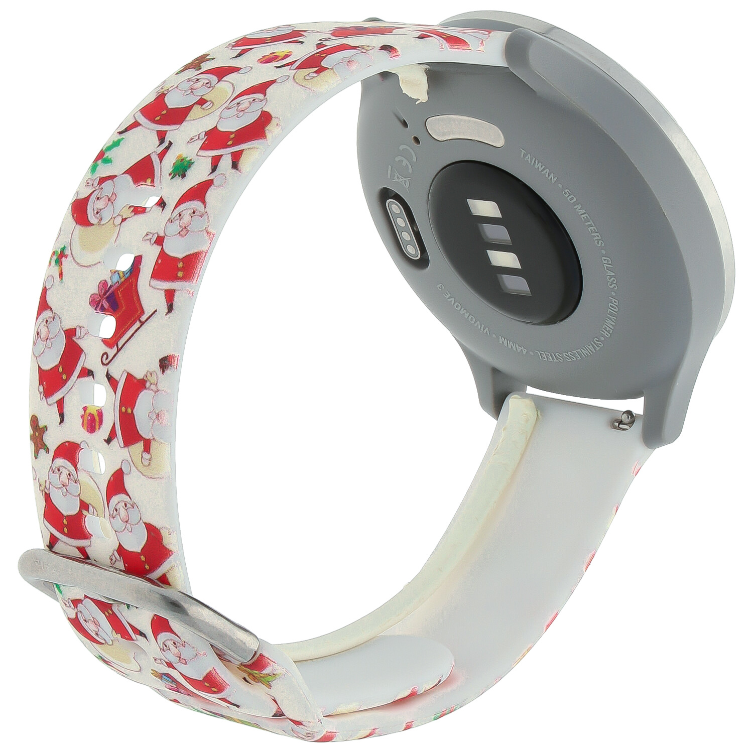 Cinturino sport con stampa per Huawei Watch - Babbo Natale rosso