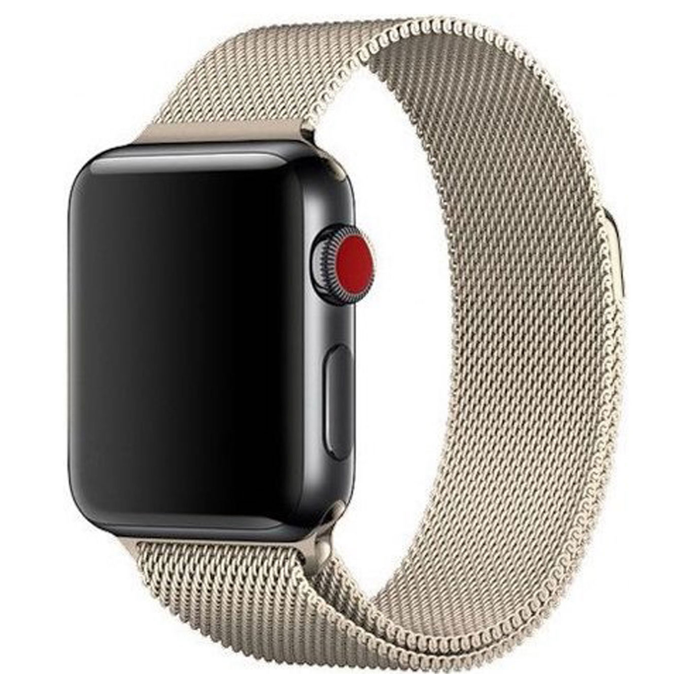 Cinturino loop in maglia milanese per Apple Watch - champagne