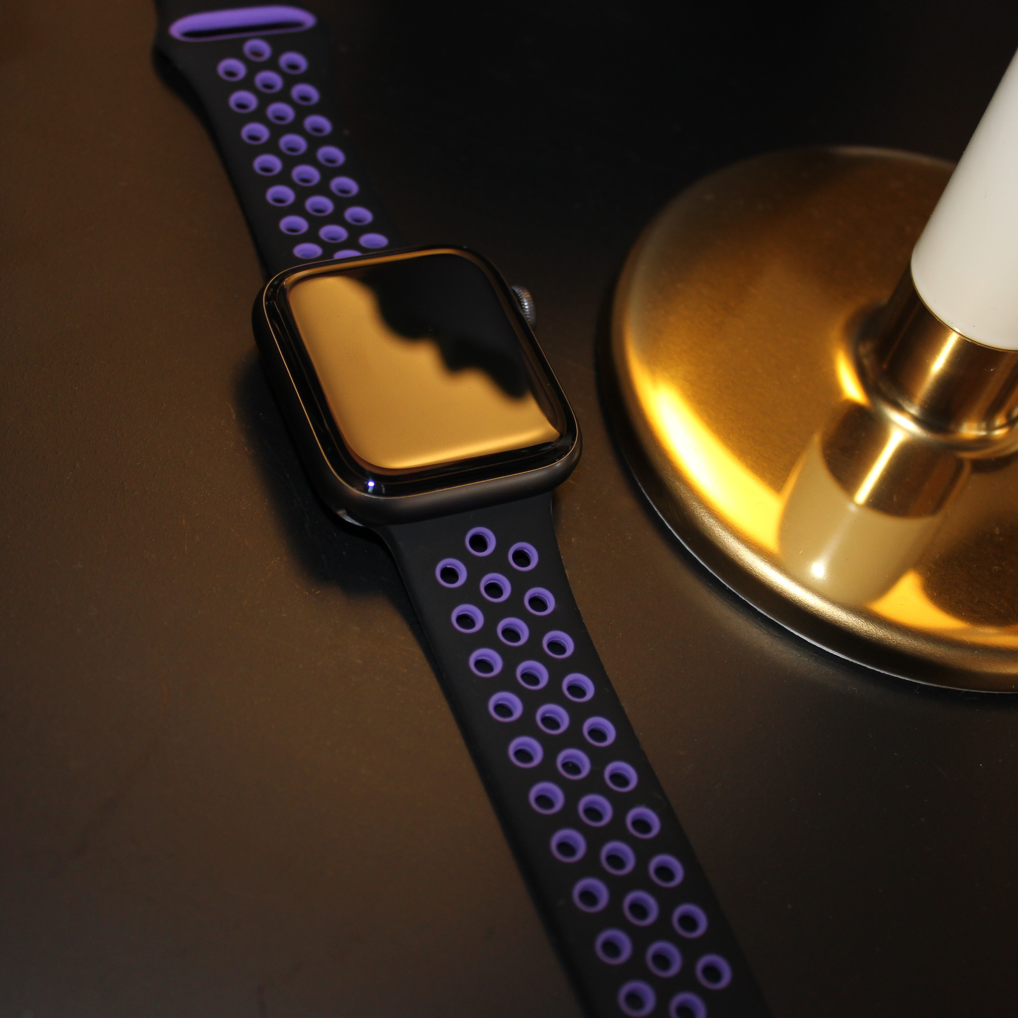 Cinturino doppio sport per Apple Watch - nero iper uva