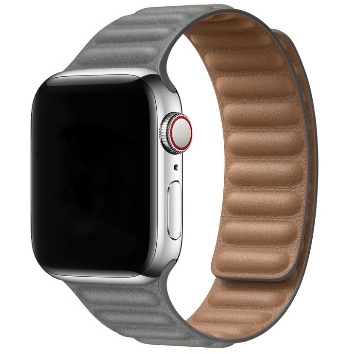 Cinturino singolo in pelle per Apple Watch - grigio