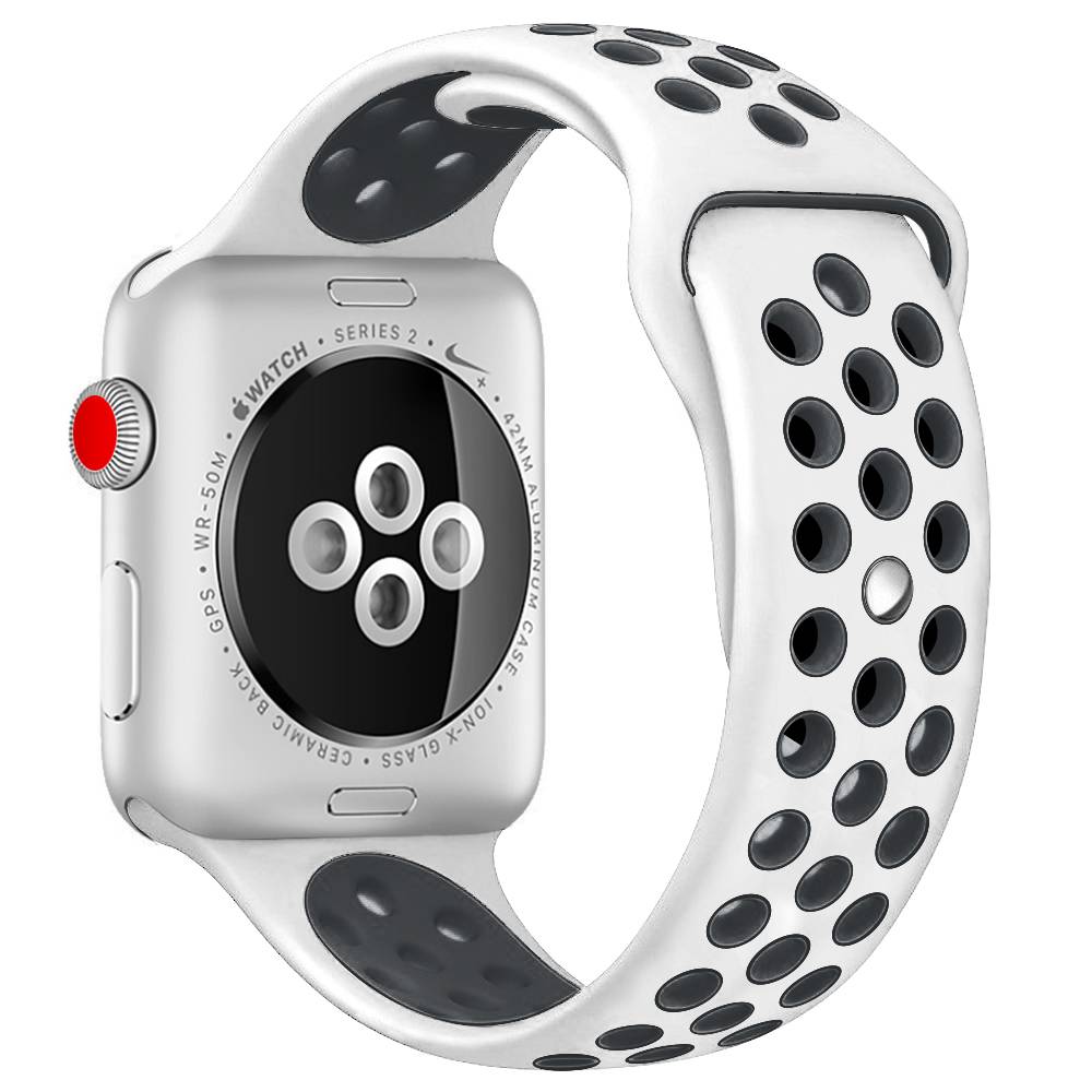 Cinturino doppio sport per Apple Watch - bianco nero