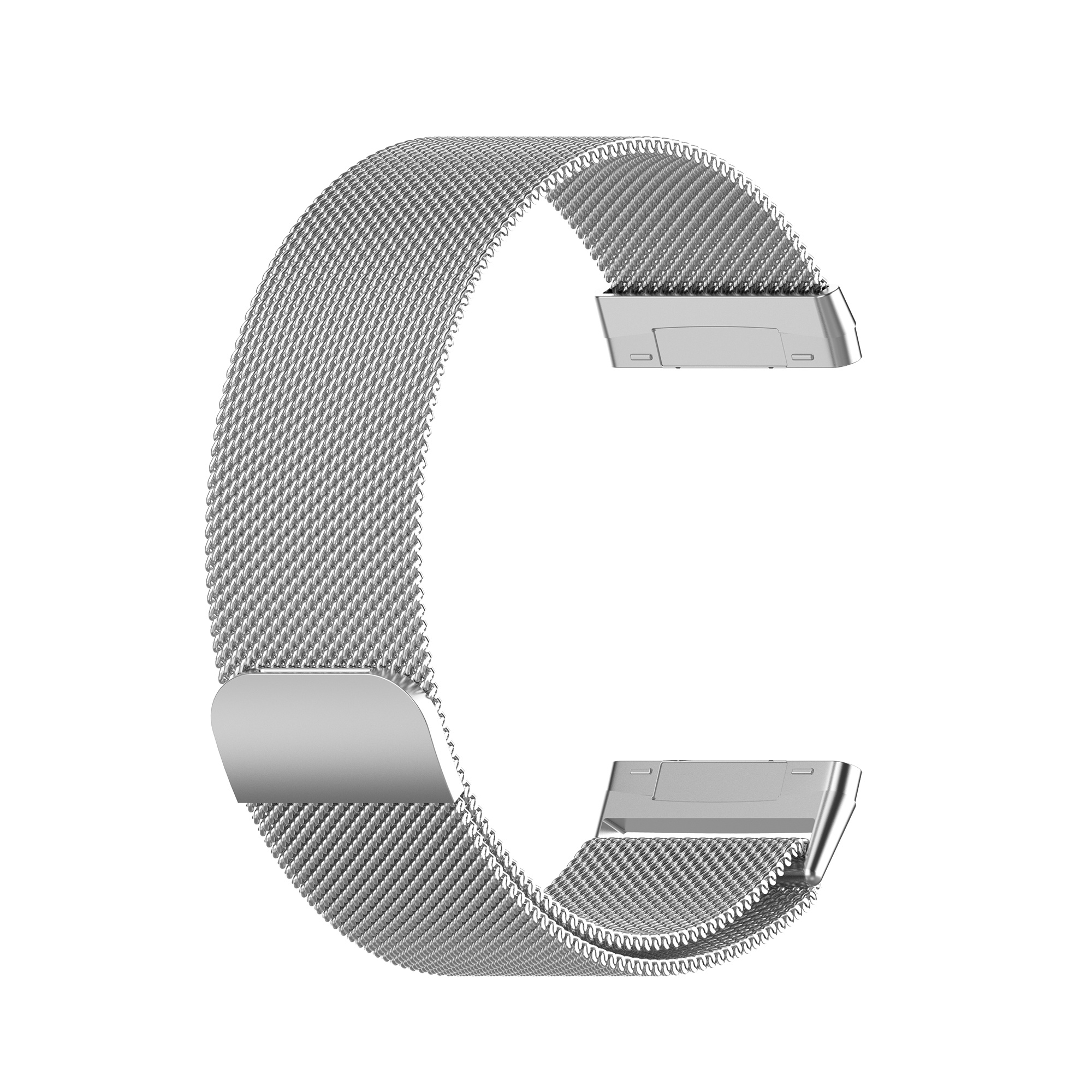 Cinturino loop in maglia milanese per Fitbit Versa 3 / Sense - argento