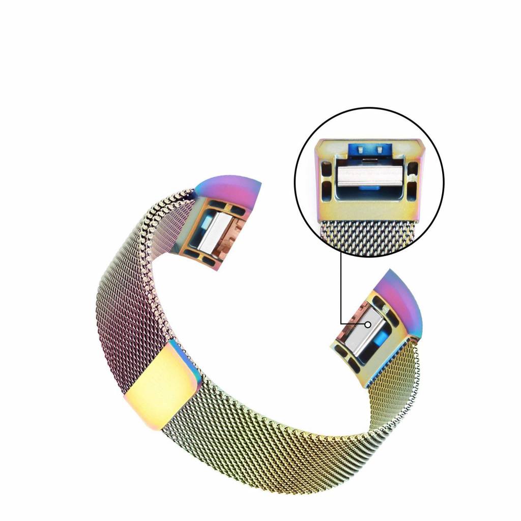 Cinturino loop in maglia milanese per Fitbit Charge 2 - colorata