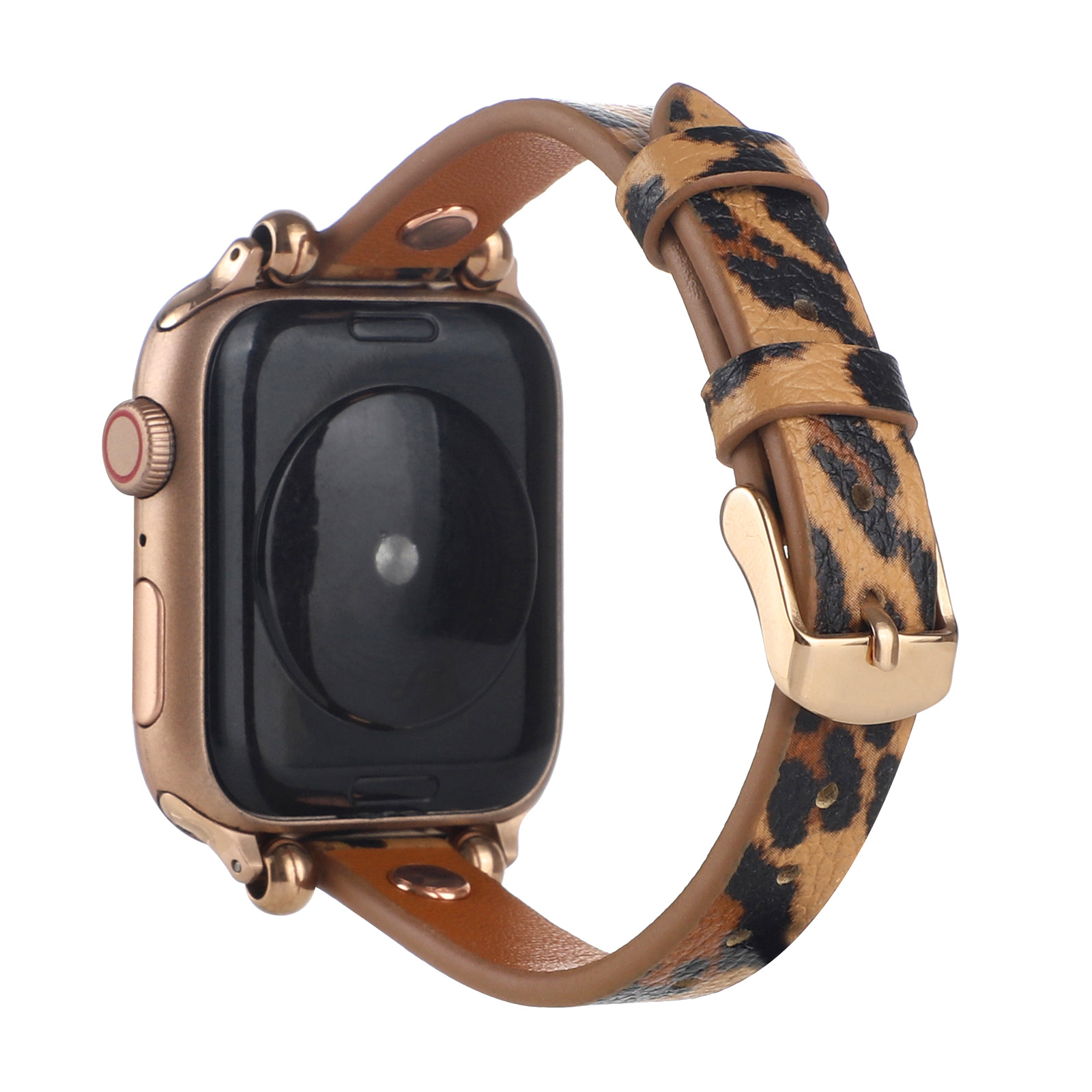 Cinturino smart in pelle per Apple Watch - leopardo