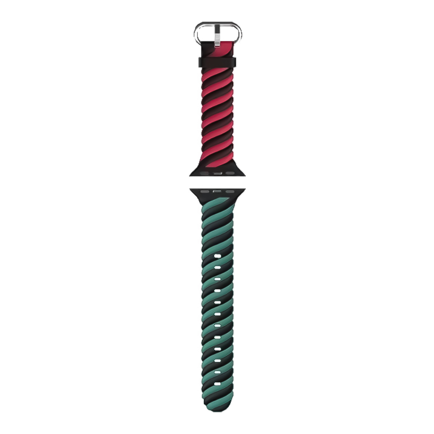 Cinturino sport swirl per Apple Watch - nero rossa verde