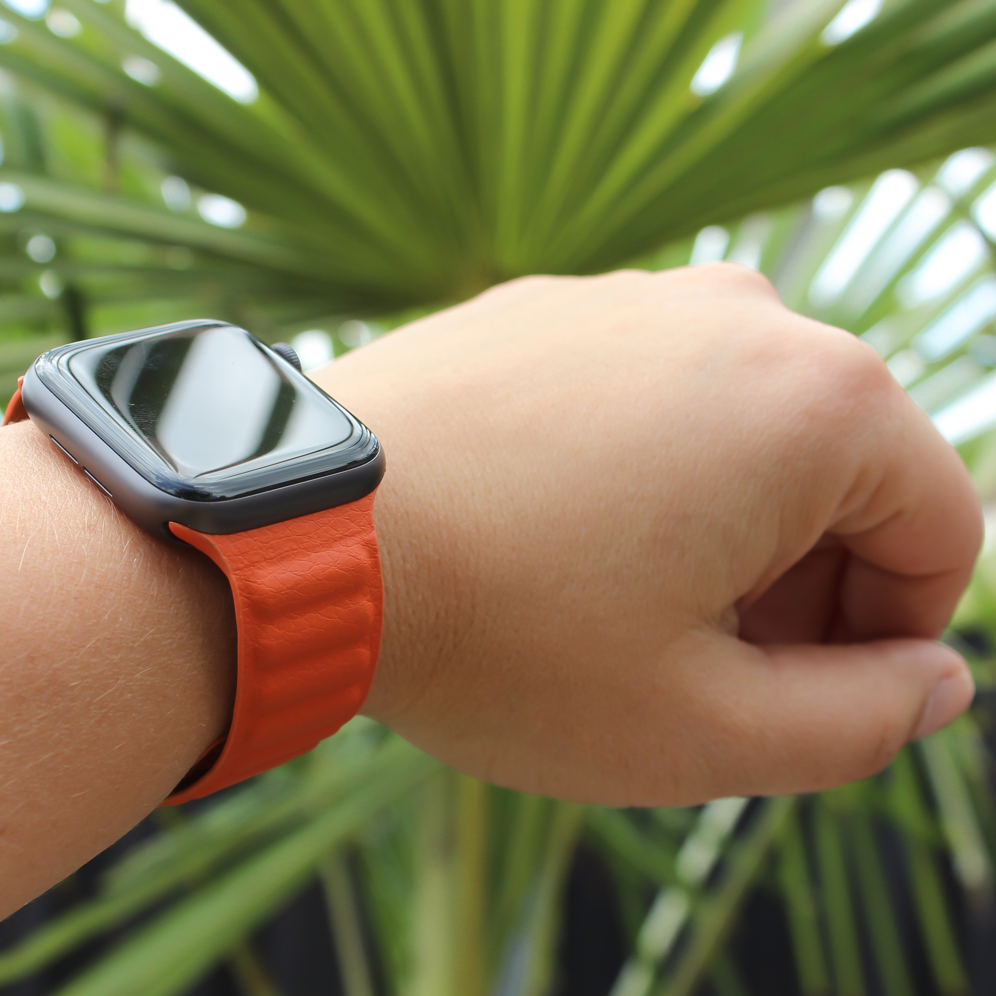 Cinturino singolo in pelle per Apple Watch - tramonto