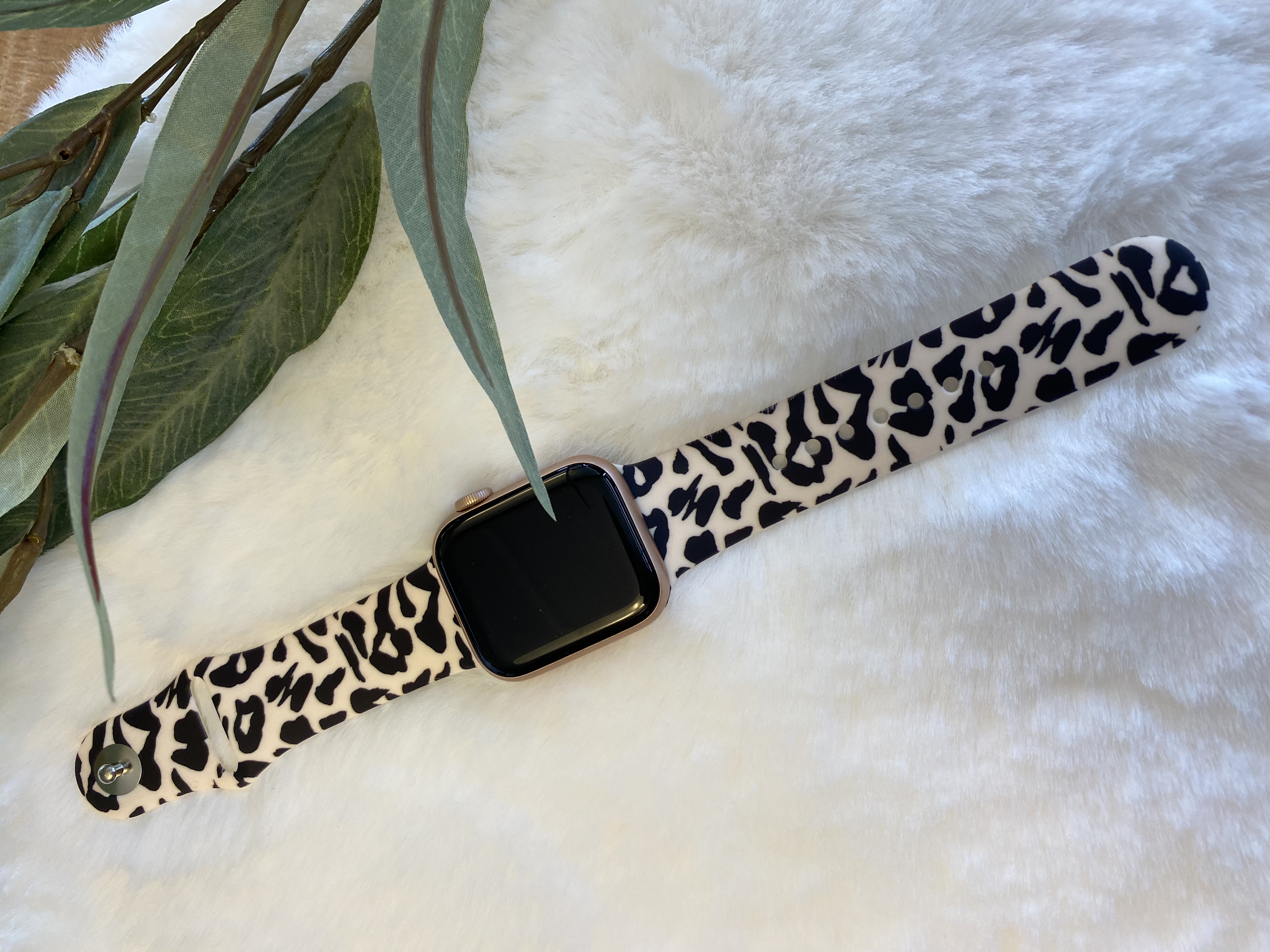Cinturino sport con stampa per Apple Watch - leopardo beige