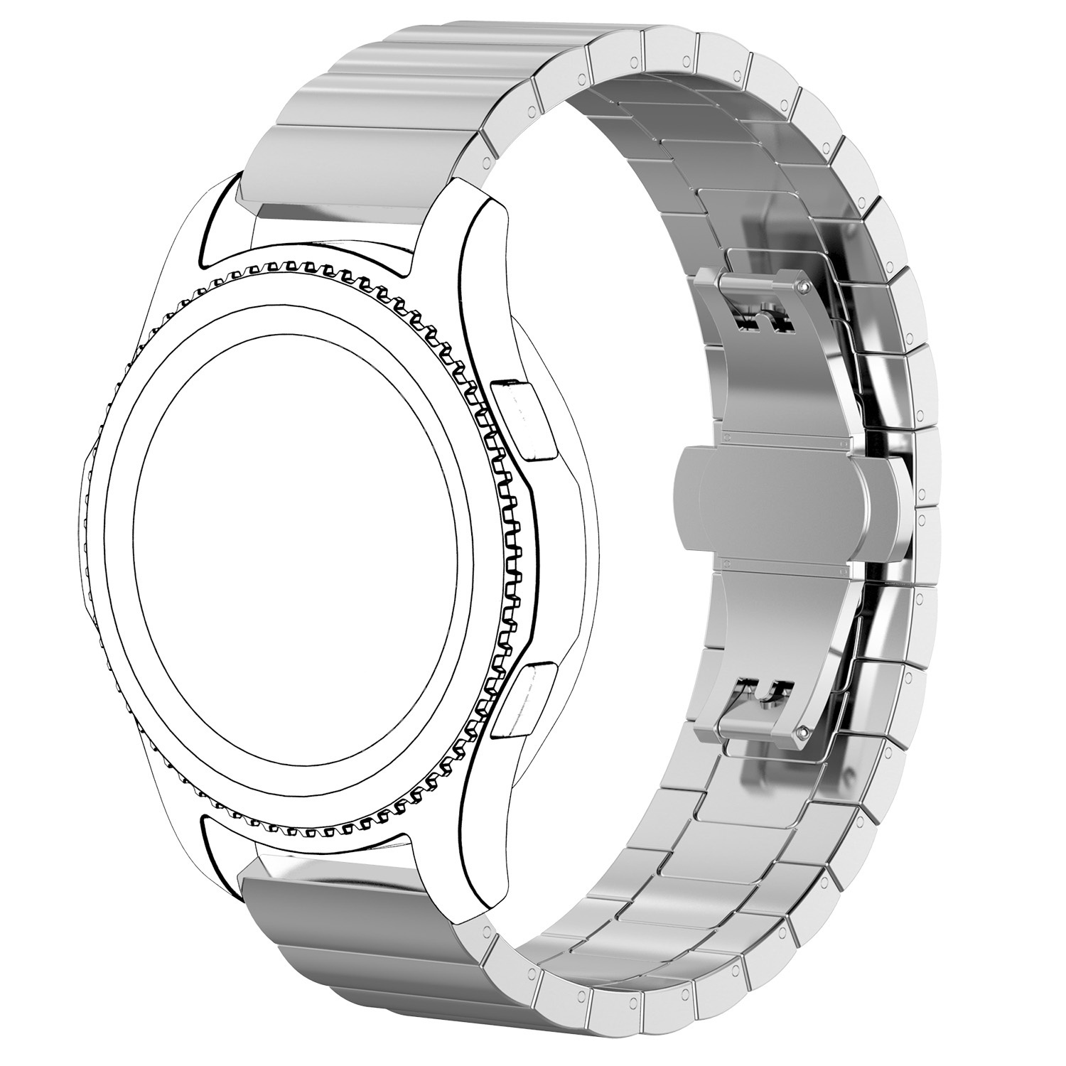 Cinturino a maglie per Huawei Watch GT - argento