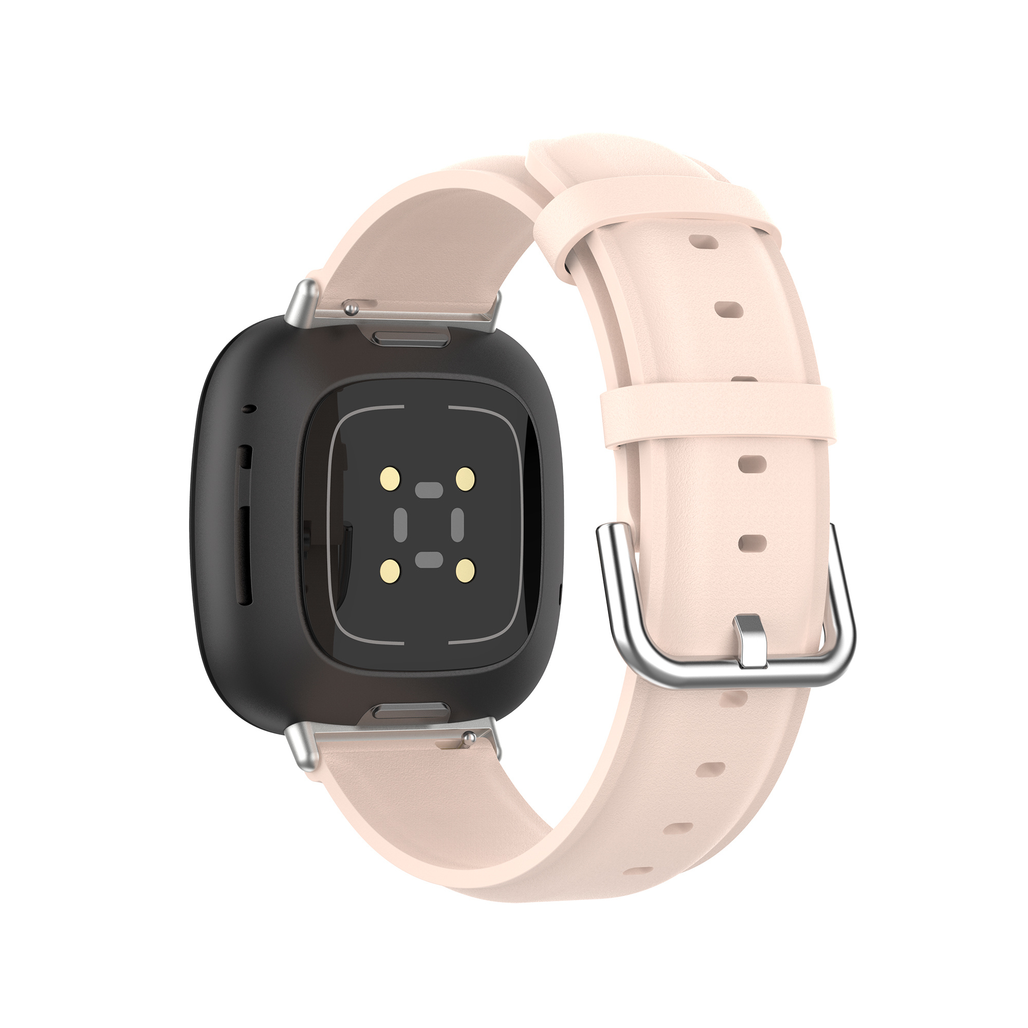 Cinturino in pelle per Fitbit Versa 3 / Sense - rosa