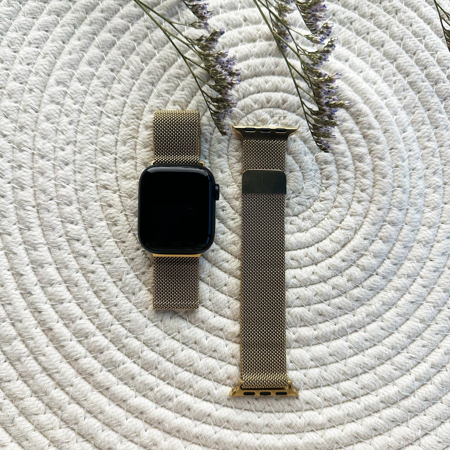 Cinturino loop in maglia milanese per Apple Watch - oro