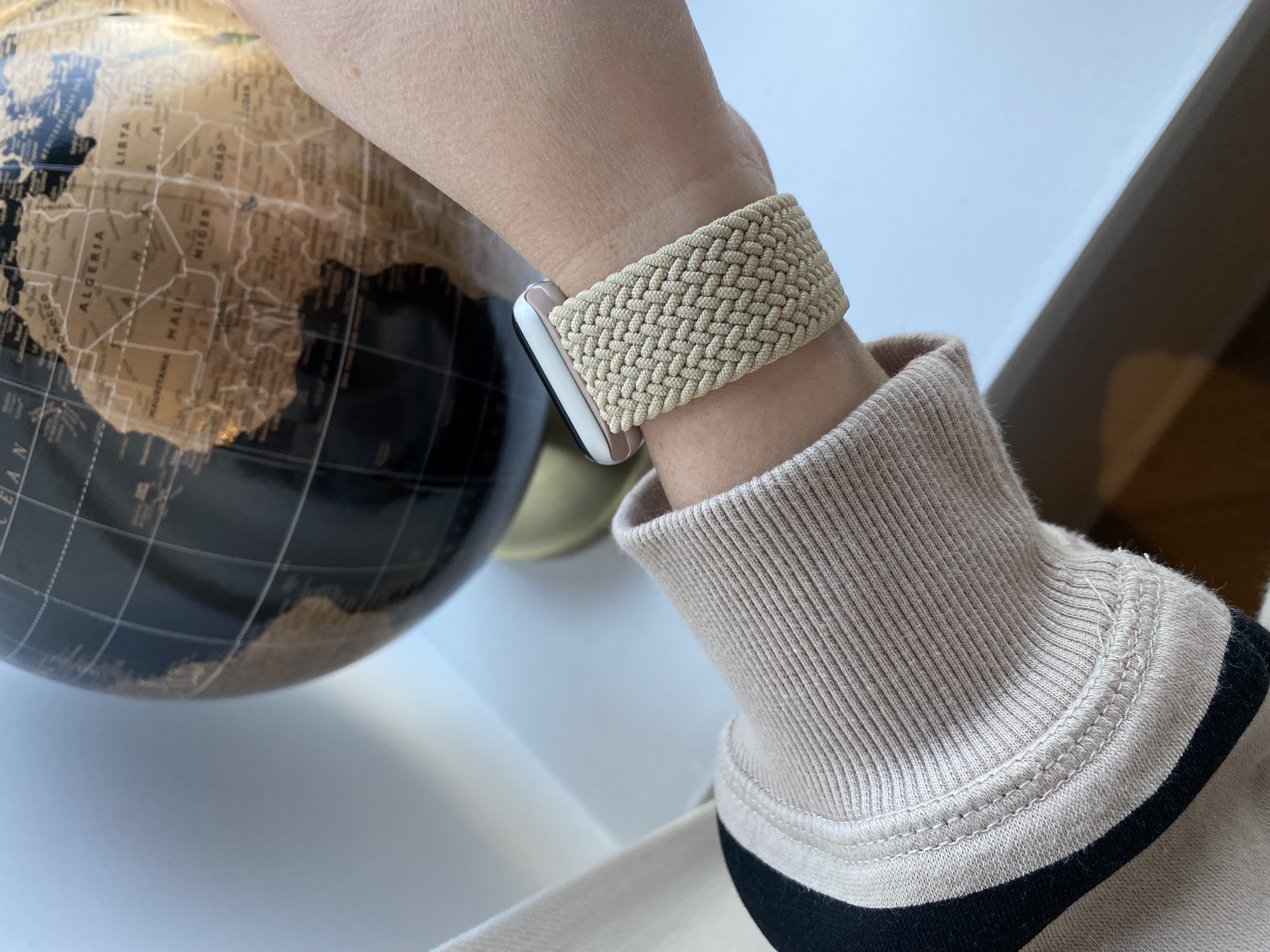 Cinturino Solo intrecciato in nylon per Apple Watch - beige