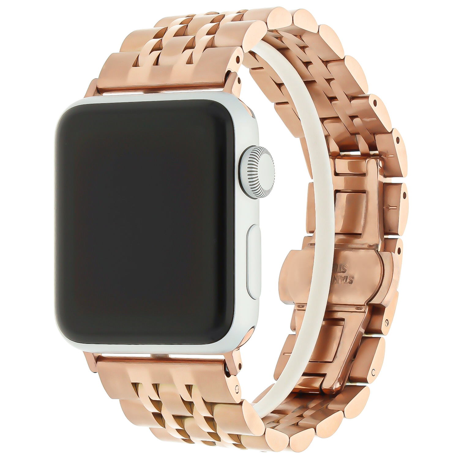 Cinturino a maglie in acciaio inossidabile per Apple Watch - oro rosa