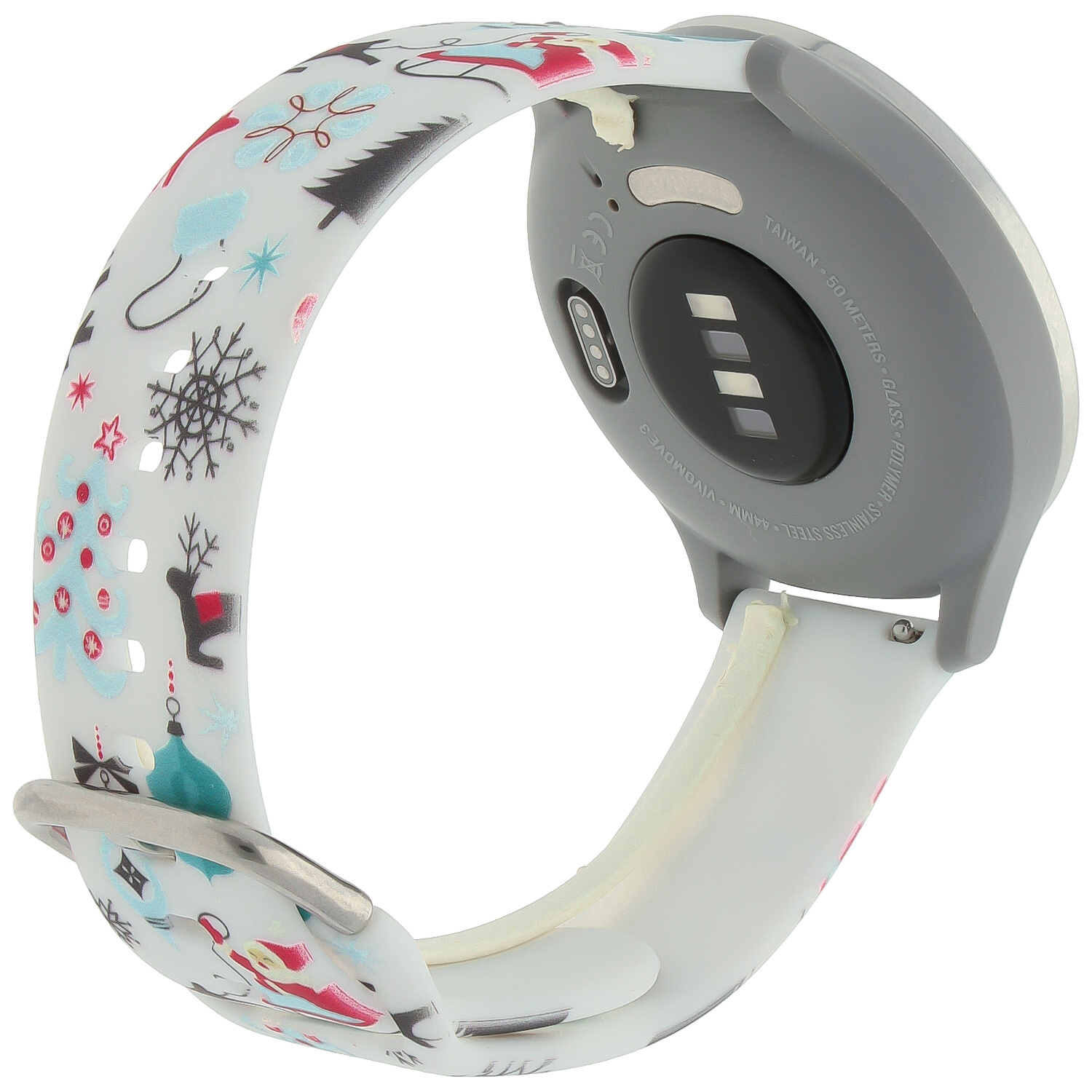 Cinturino sport con stampa per Huawei Watch - Bianco Natale