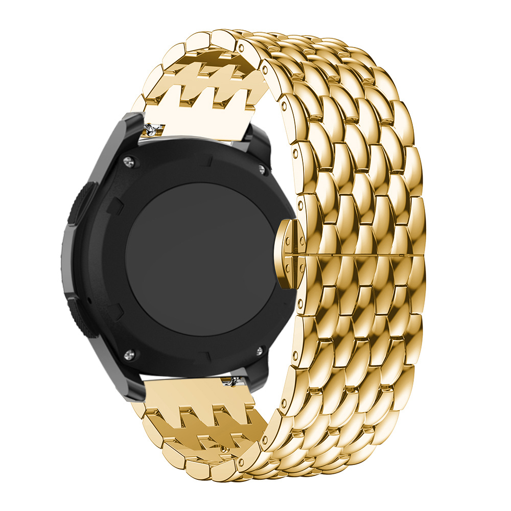 Cinturino a maglie in acciaio con drago per Samsung Galaxy Watch - oro