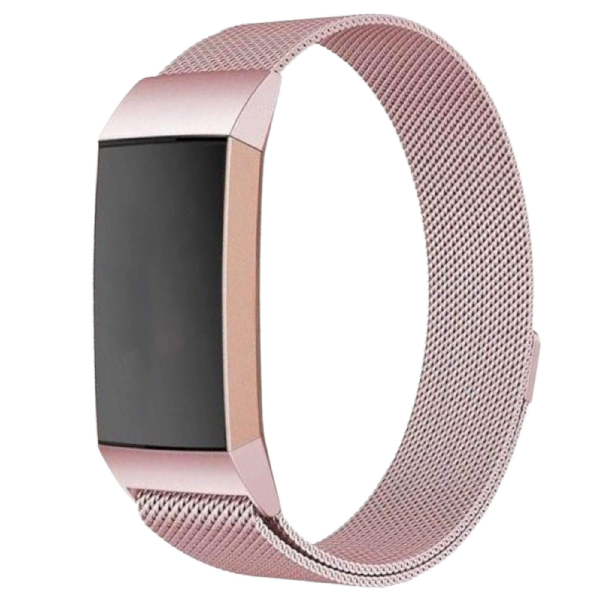 Cinturino loop in maglia milanese per Fitbit Charge 3 & 4 - rosa