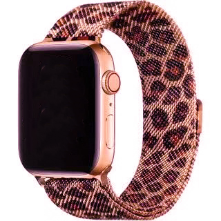 Cinturino loop in maglia milanese per Apple Watch - leopardo