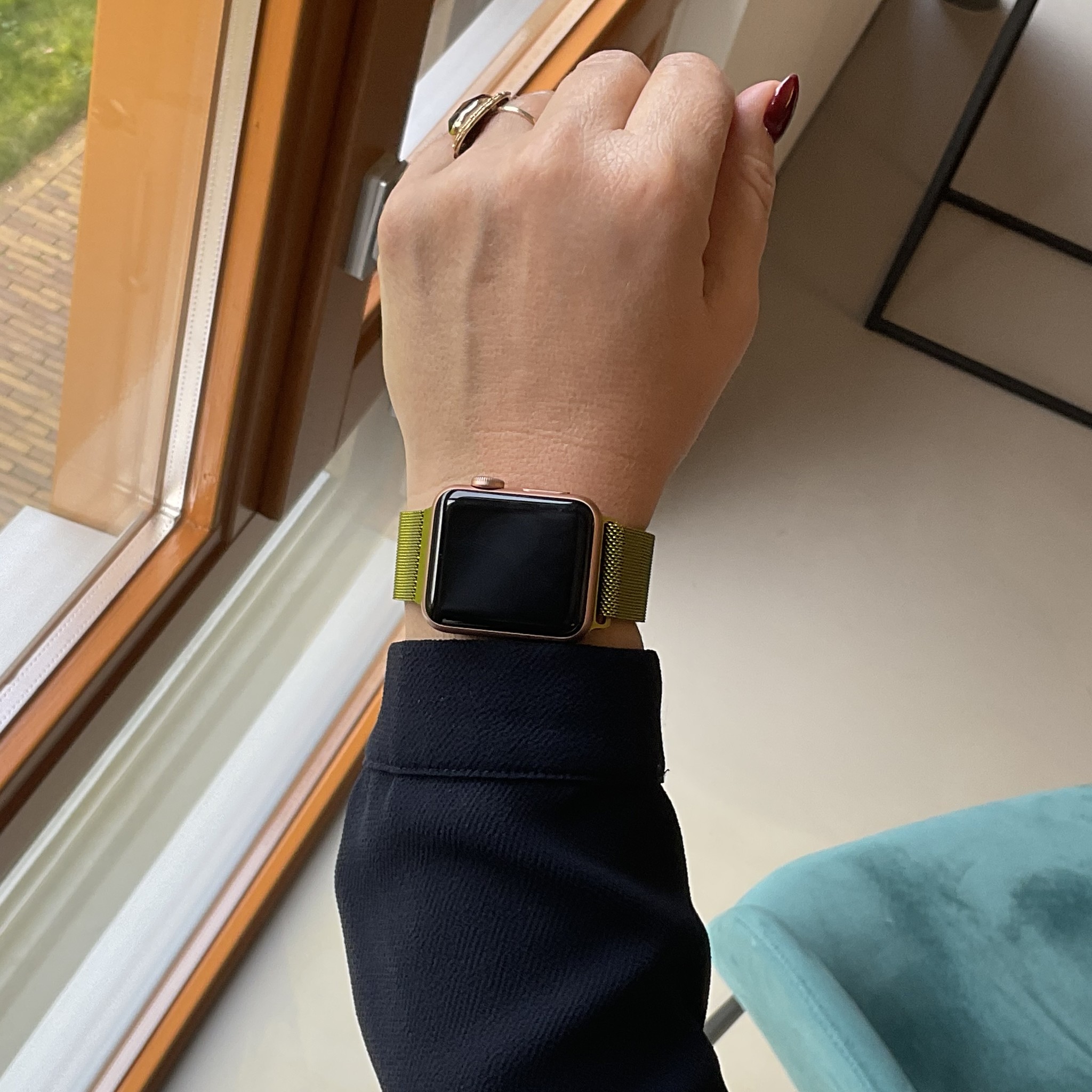Cinturino loop in maglia milanese per Apple Watch - verde