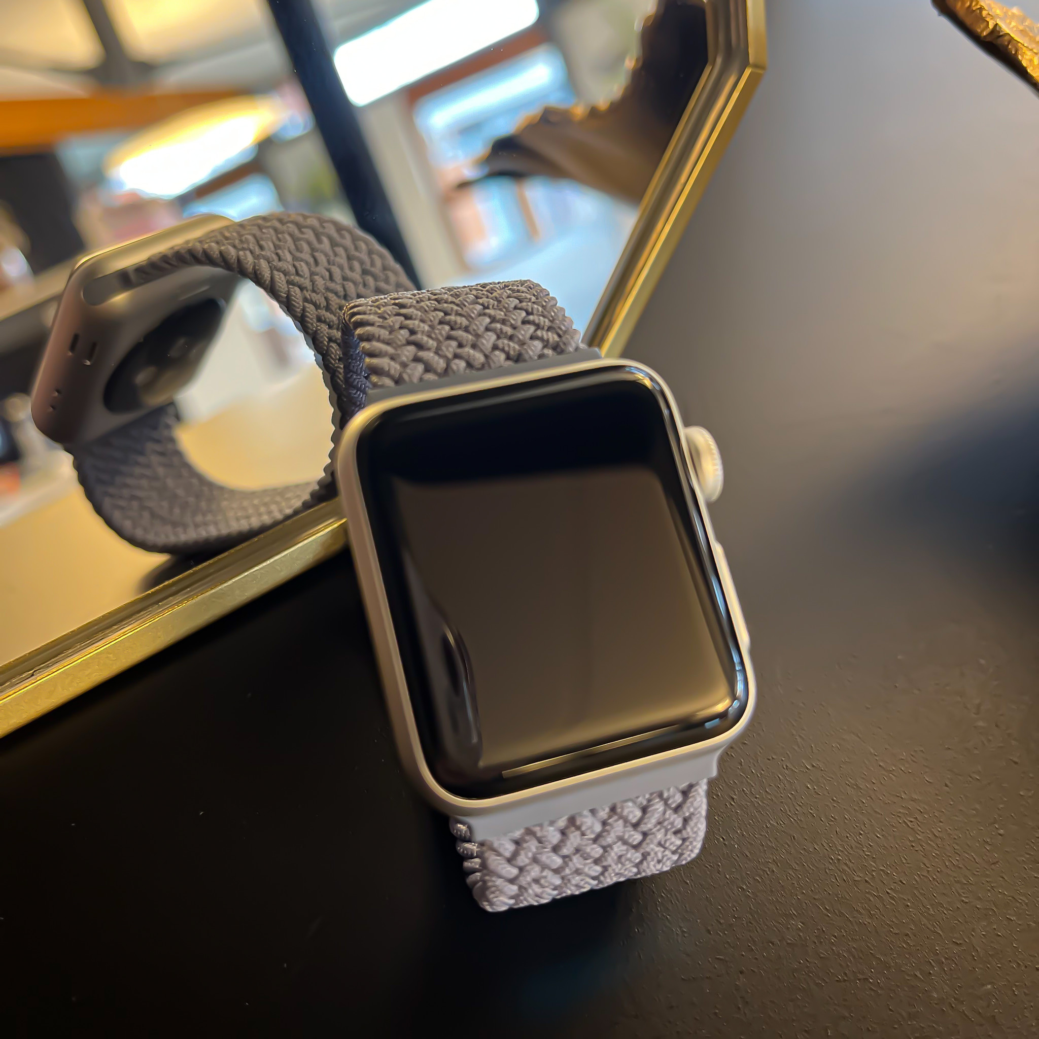 Cinturino Solo intrecciato in nylon per Apple Watch - ardesia