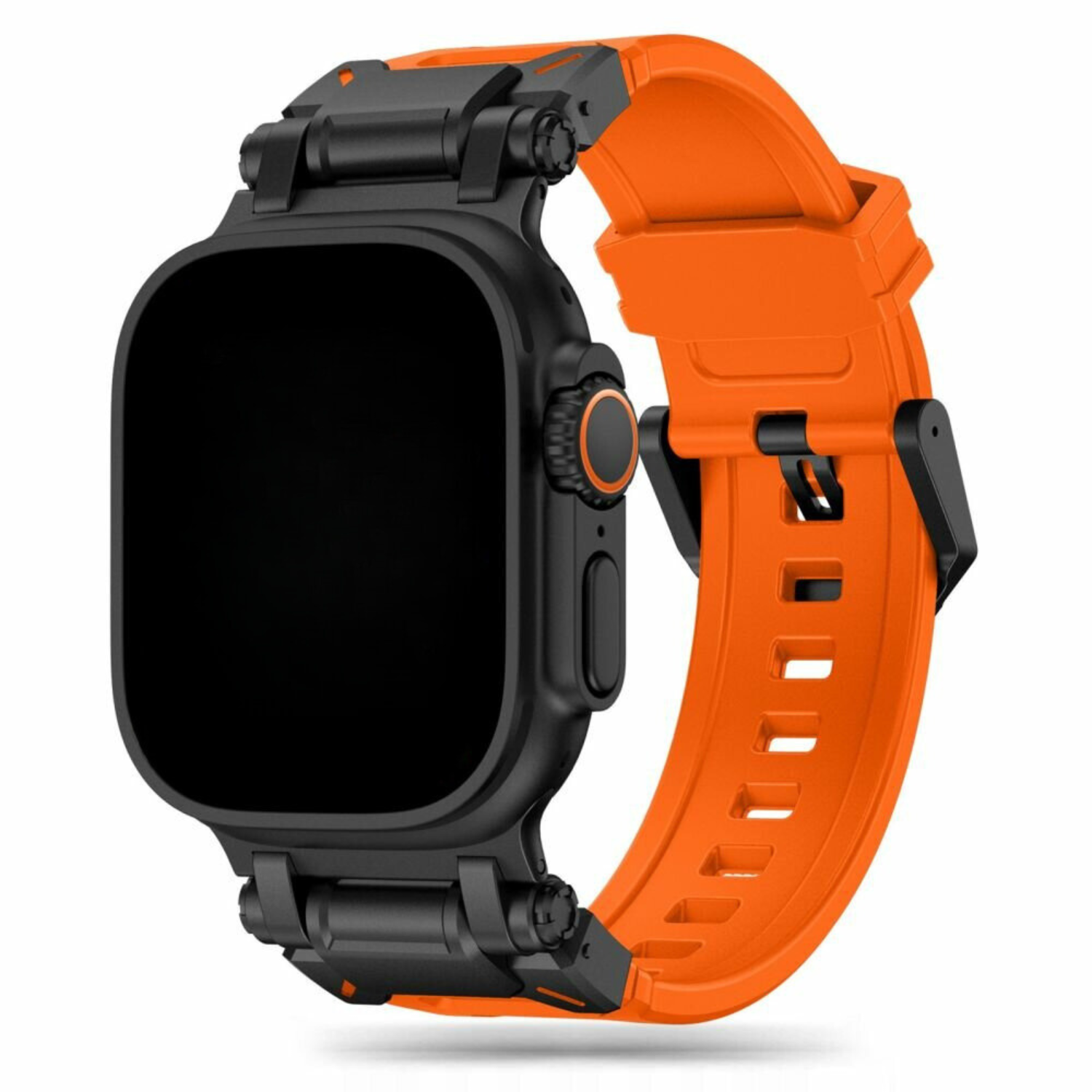 Cinturino robusto silicone Robust per Apple Watch - Arancia Nero