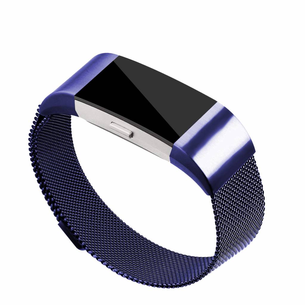Cinturino loop in maglia milanese per Fitbit Charge 2 - blu