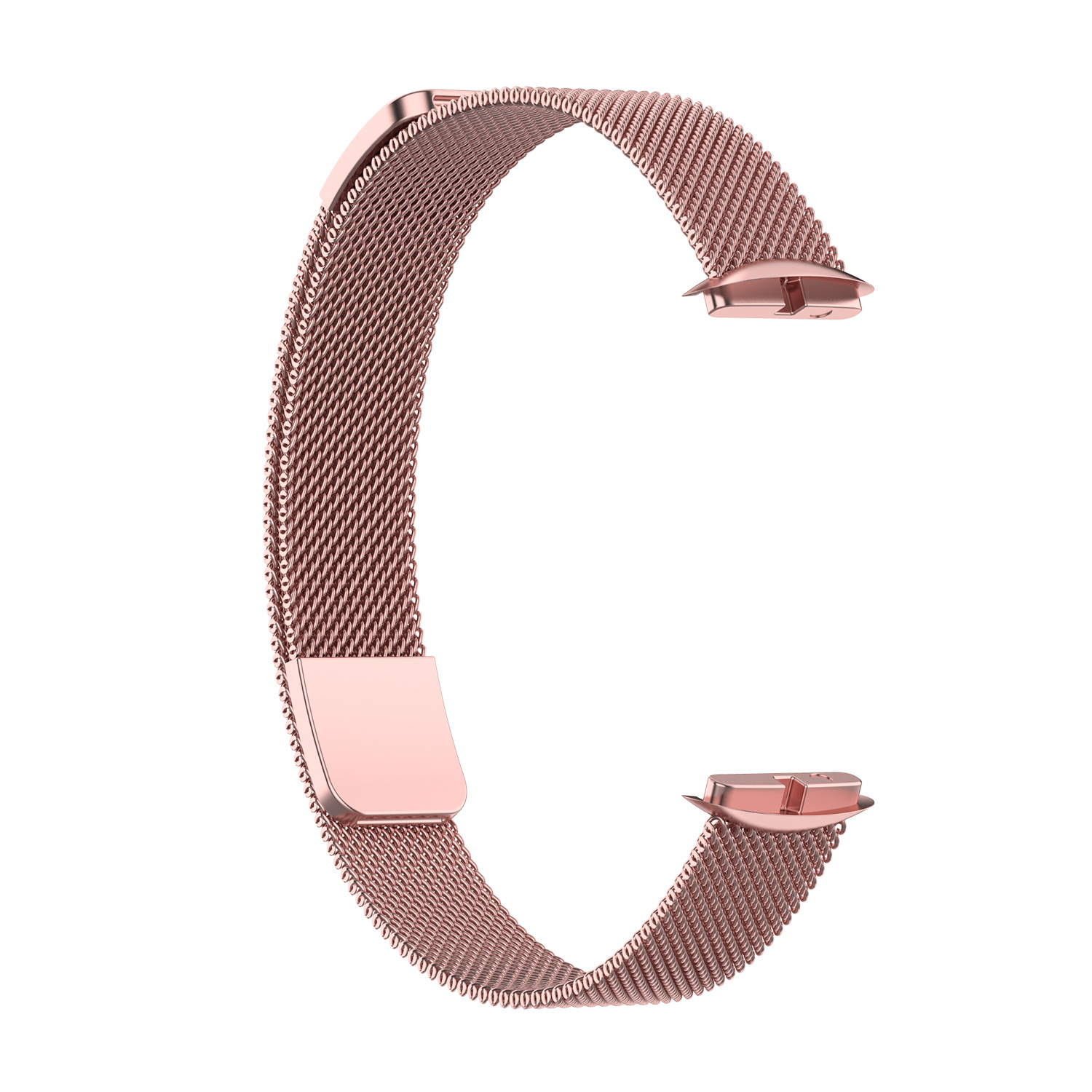 Cinturino loop in maglia milanese per Fitbit Luxe - rosa