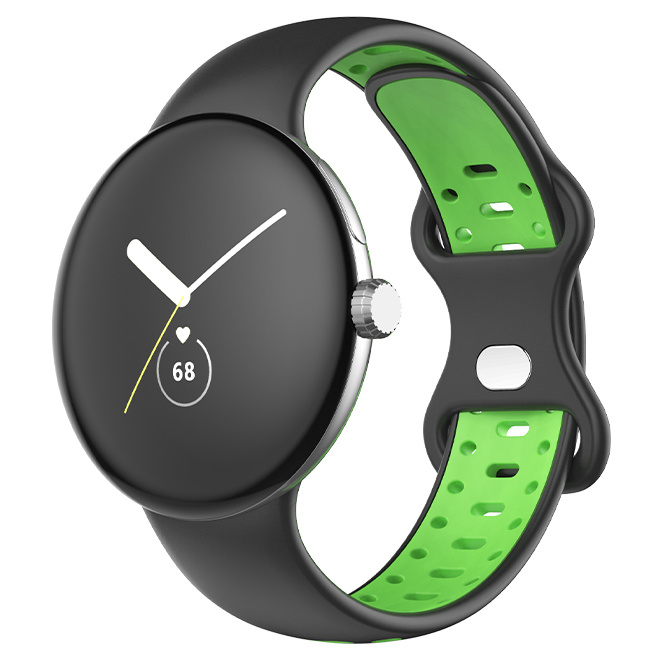 Cinturino doppio sport per Google Pixel Watch - nero verde