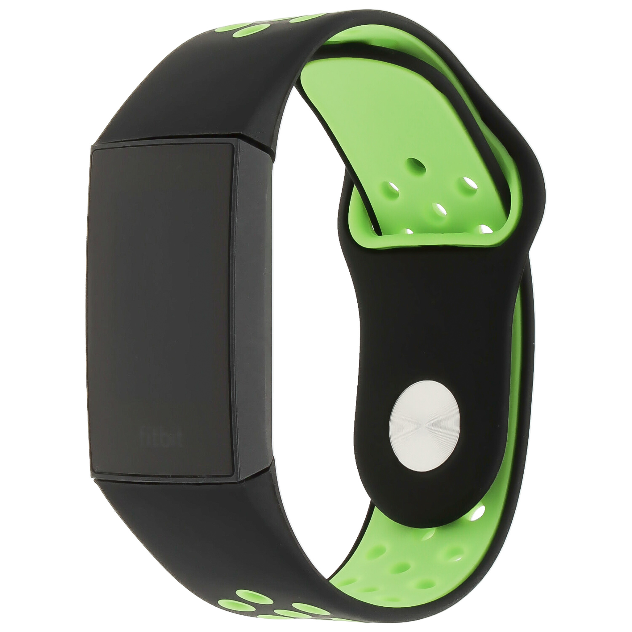 Cinturino doppio sport per Fitbit Charge 3 & 4 - nero verde