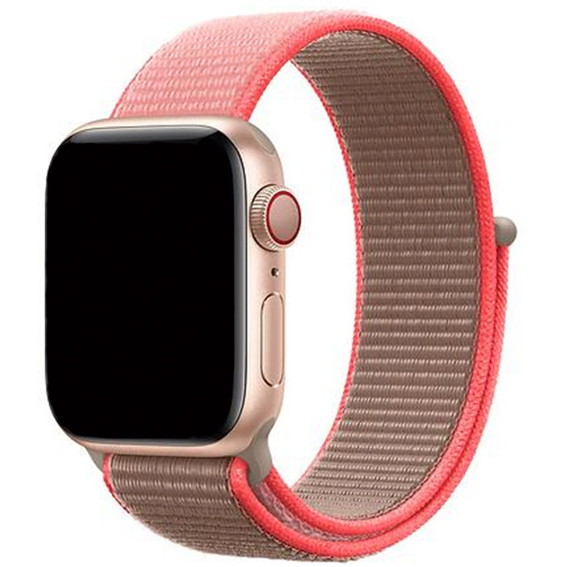 Cinturino nylon sport loop per Apple Watch - rosa neon