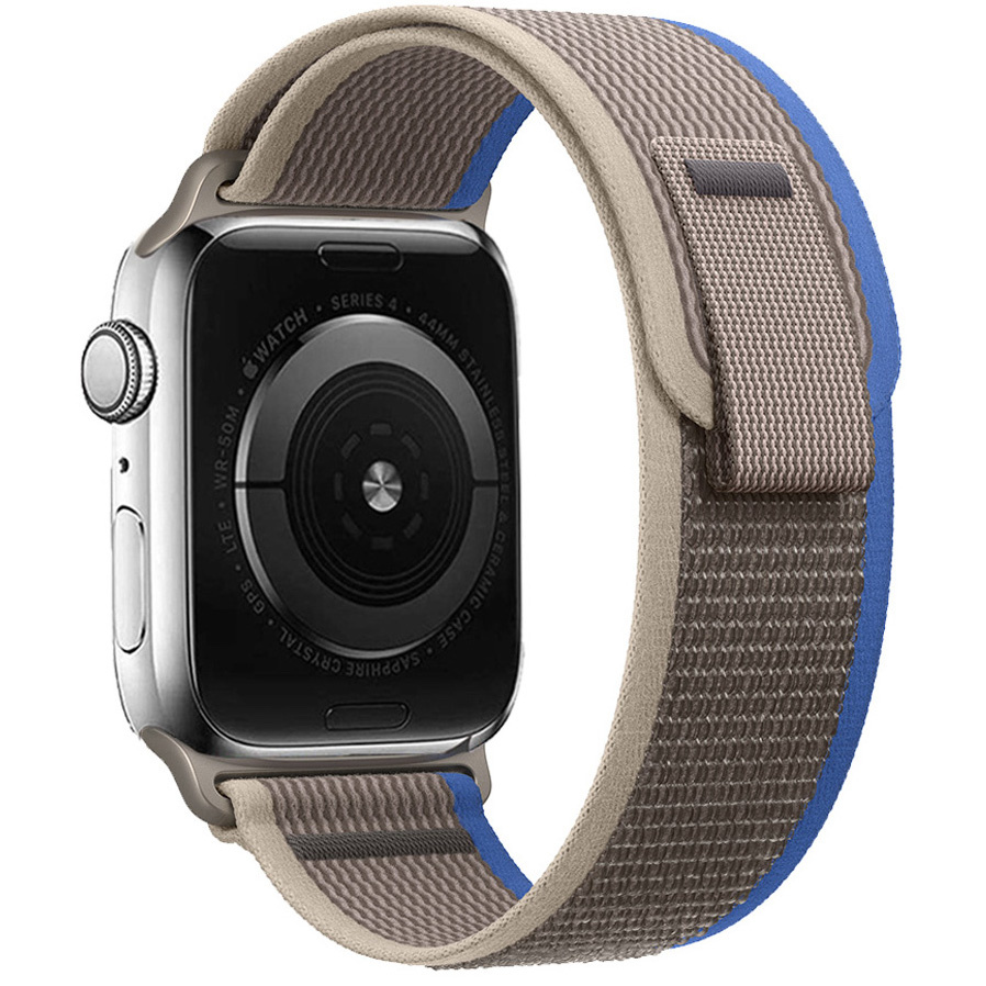Cinturino trail in nylon per Apple Watch - blu grigio