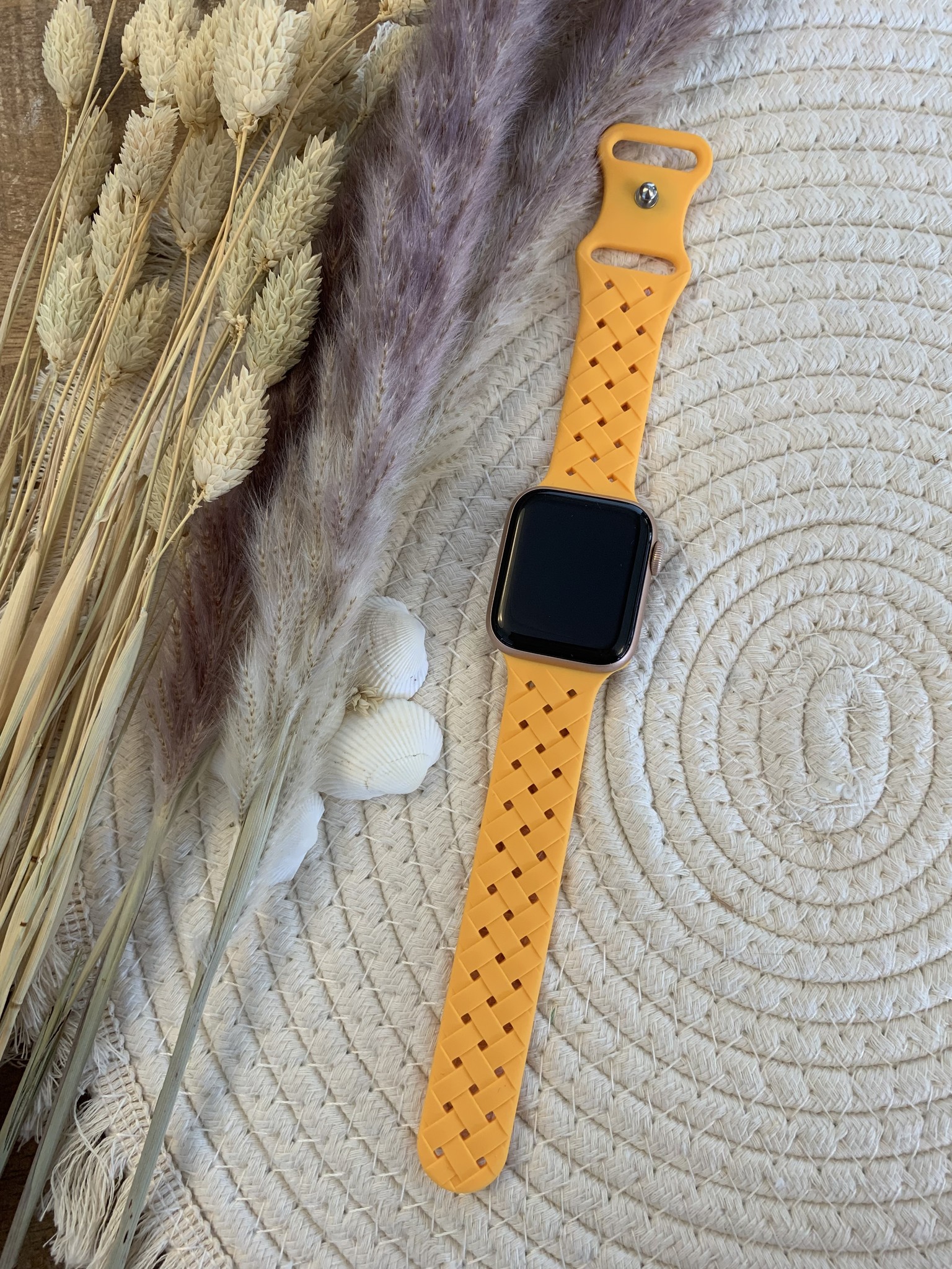 Cinturino sport intrecciato per Apple Watch - giallo