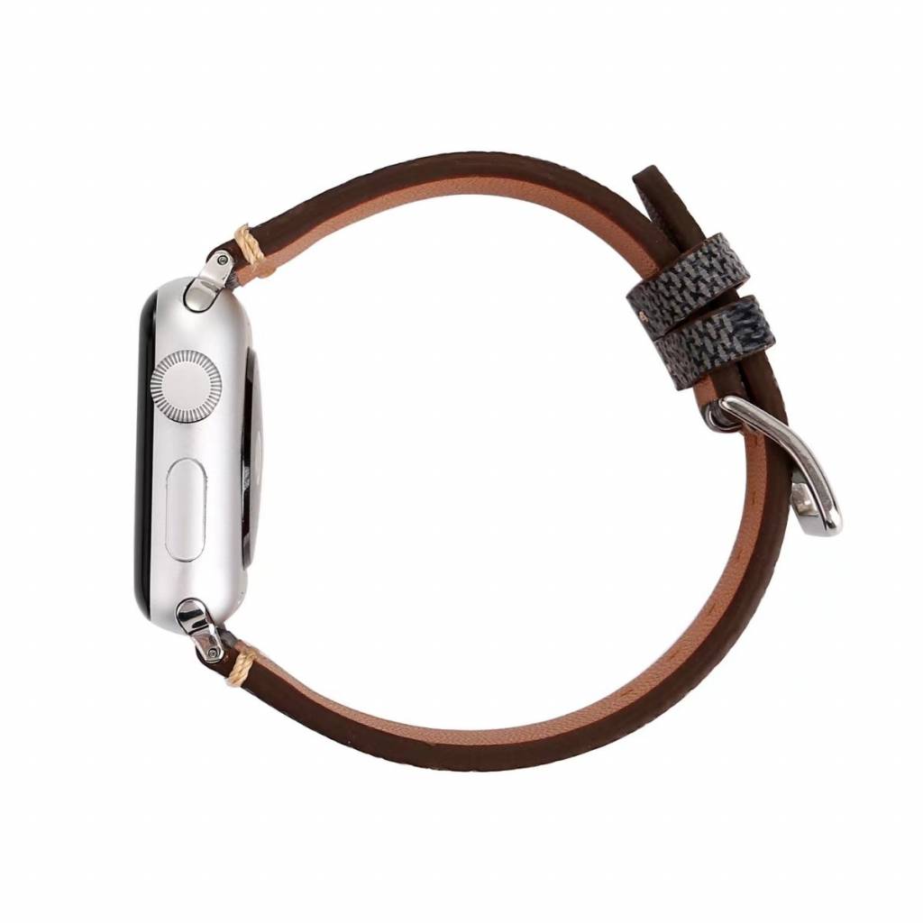 Cinturino a griglia in pelle per Apple Watch - nero