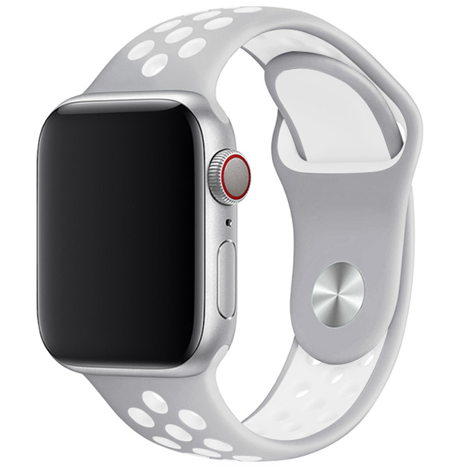 Cinturino doppio sport per Apple Watch - bianco argento