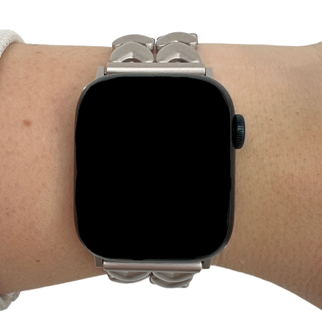 Cinturino a maglie in acciaio a forma di cuore per Apple Watch - galassia