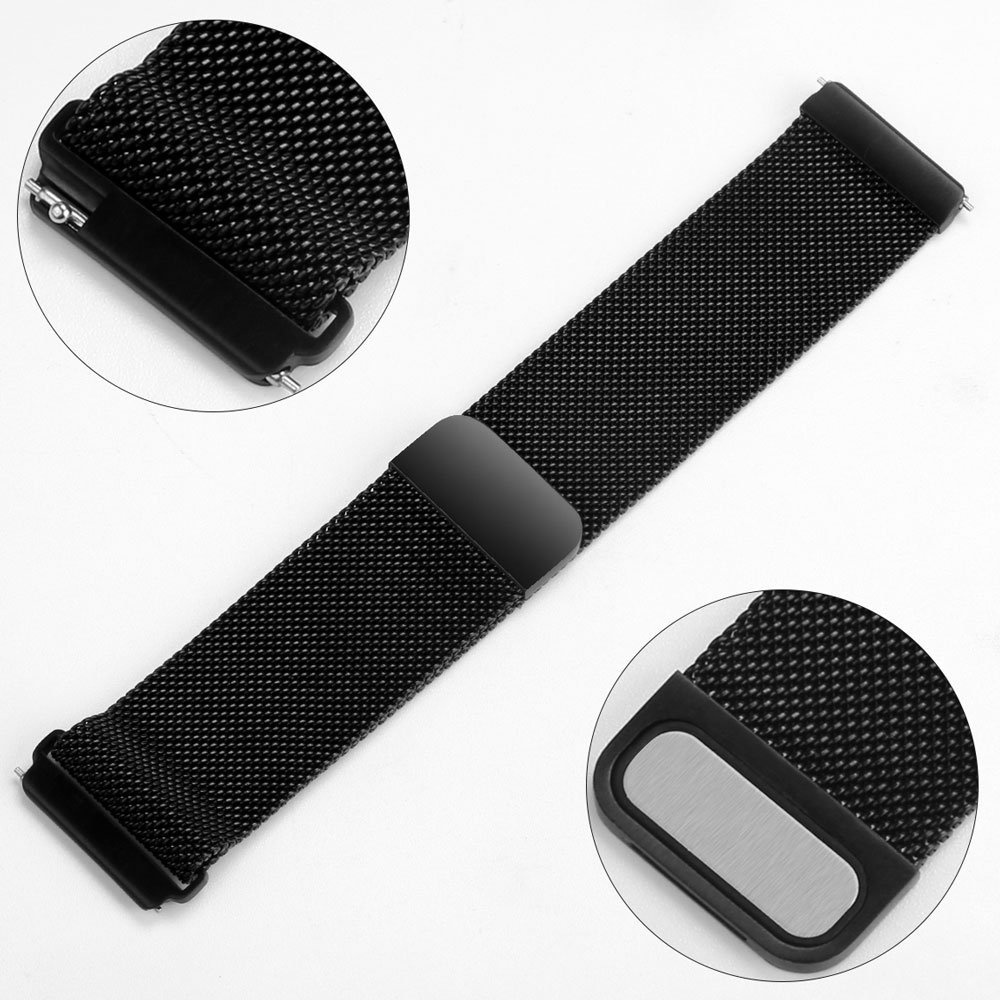 Cinturino loop in maglia milanese per Fitbit Versa - nero