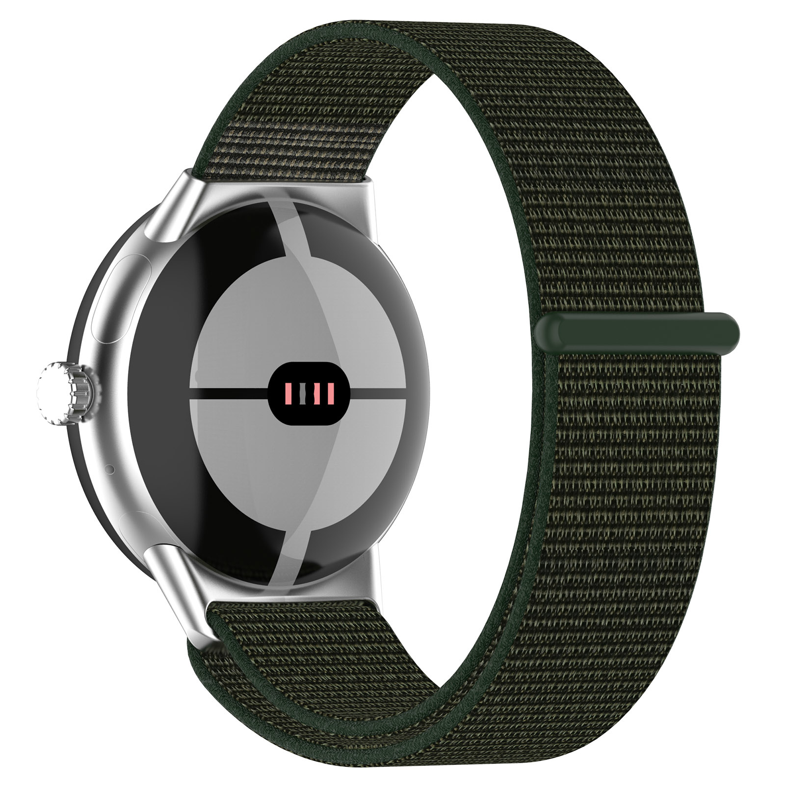 Cinturino nylon sport loop per Google Pixel Watch - verde