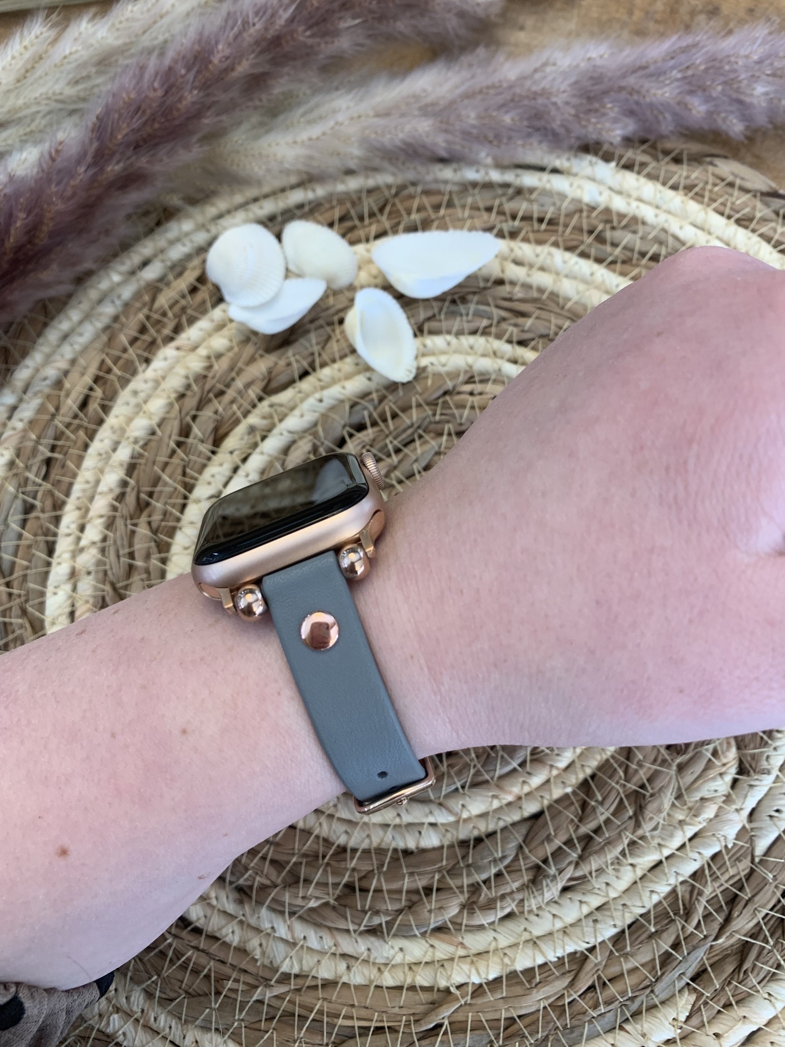 Cinturino smart in pelle per Apple Watch - blu