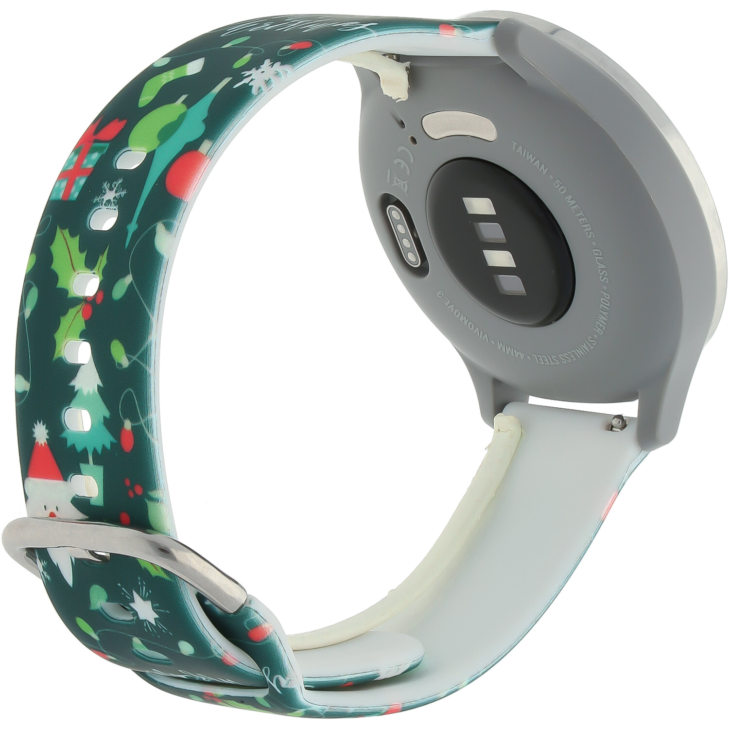 Cinturino sport con stampa per Samsung Galaxy Watch - Natale verde scuro